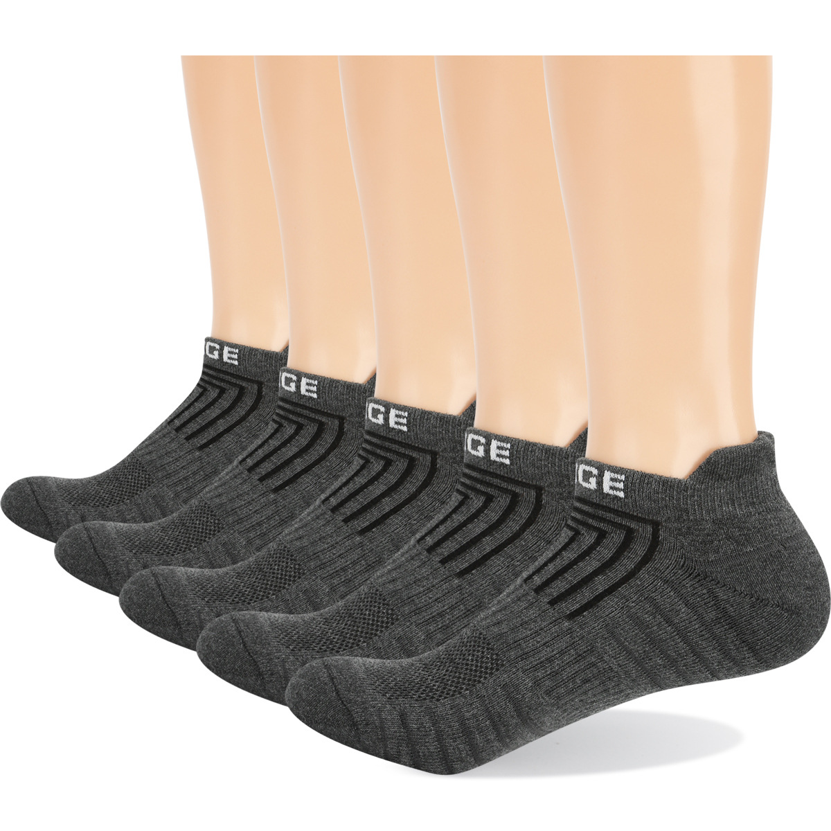 YUEDGE 10 Pairs Outdoor Sports Socks Cotton Towel Bottom Short Hiking Running Basketball Casual Socks